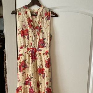 Brand New Ruche Floral Maxi Dress